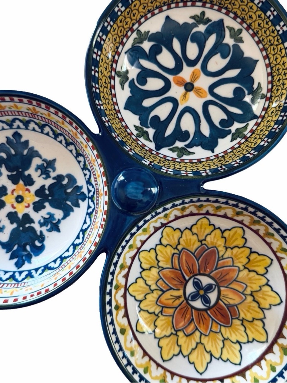 Colorful Three-Part Serving Dish - Picture 2 of 4